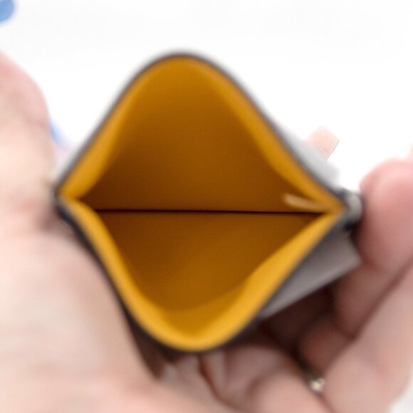 Tory Burch Navy T Monogram Jacquard Logo Card Case Mini Wallet NWT - Picture 6 of 7